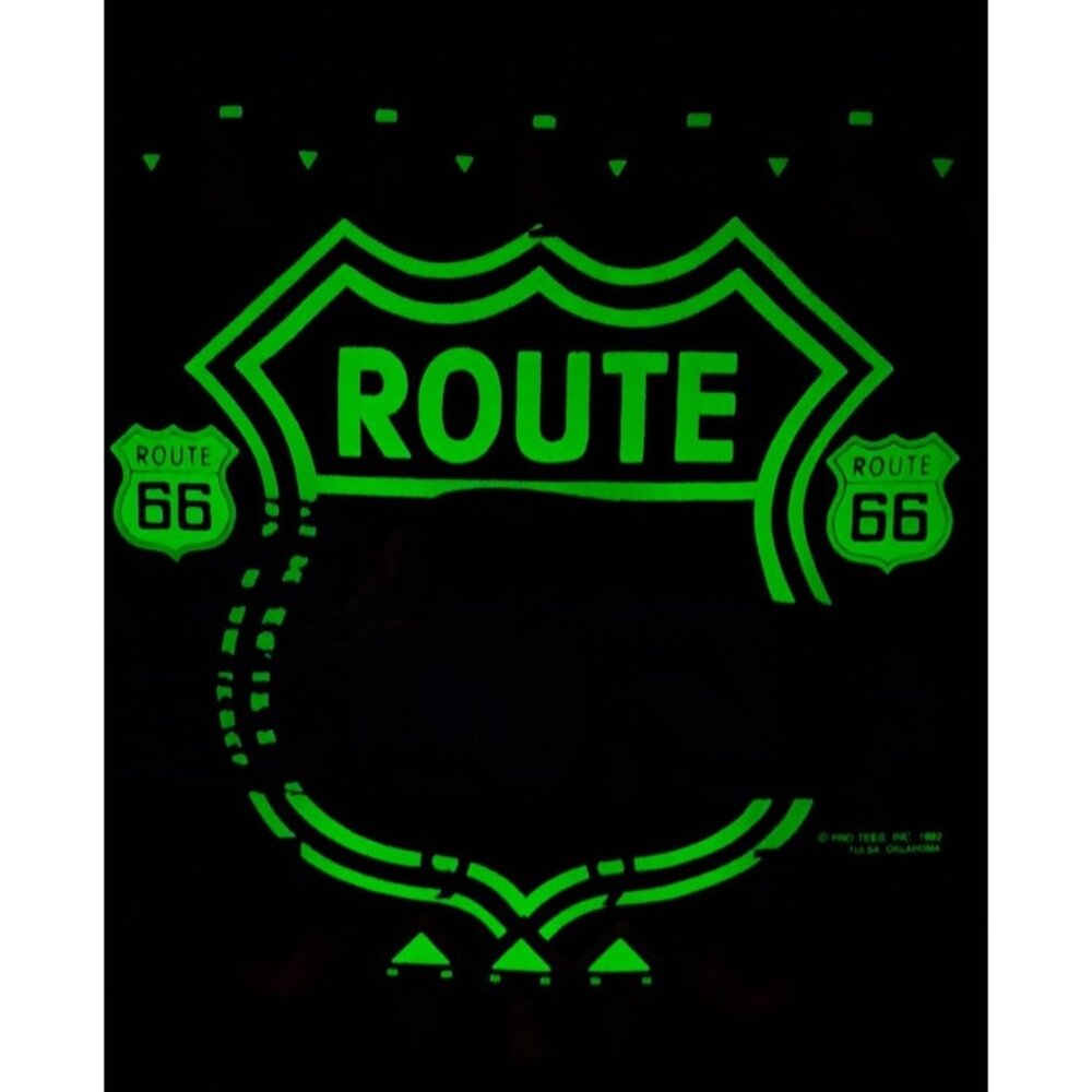 Vintage Tulsa State Fair Sweatshirt Glow In Dark Route 66 XXL New Deadstock 1992 - Picture 3 of 12
